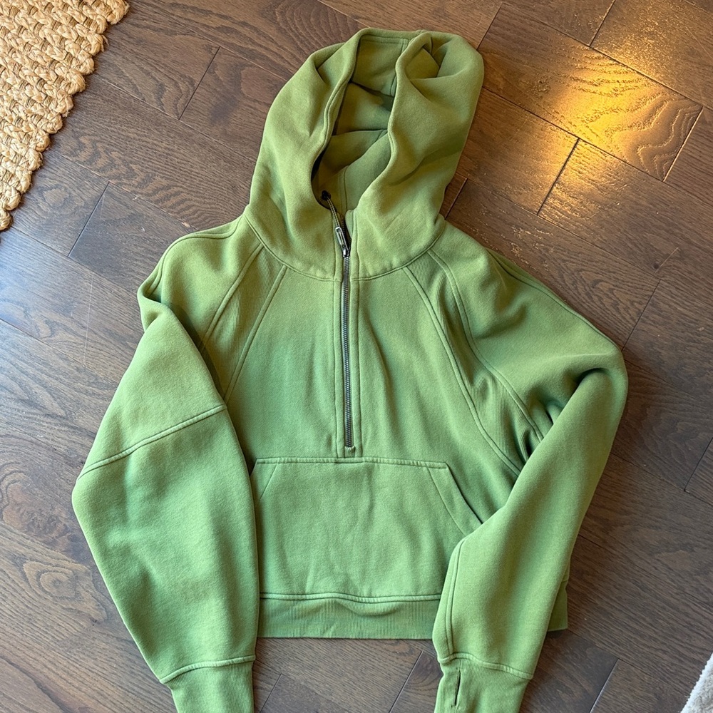 lululemon athletica Scuba Green Half-Zip Hoodie M/L